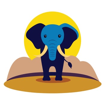Elephant art illustration vector