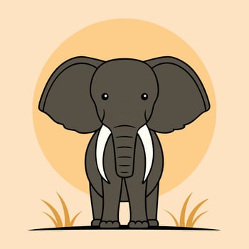 Elephant art illustration vector