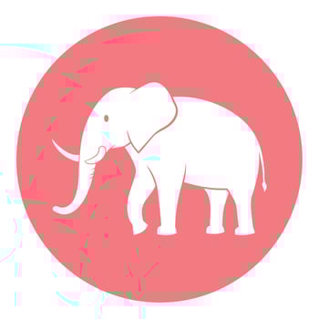 Elephant silhouette art illustration vector
