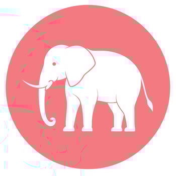 Elephant silhouette art illustration vector