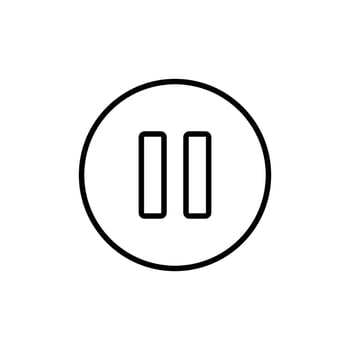 Pause Button Icon Ideal for Media and Playback Control vector