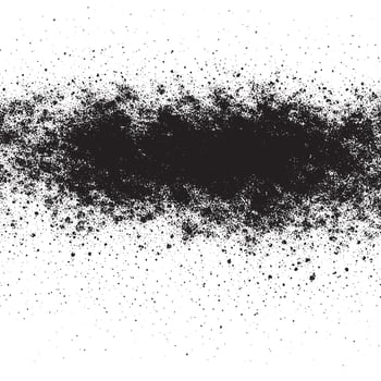 Abstract noise small particles debris and dust distressed uneven background grunge texture overlay with rough and fine grains isolated on white background vector