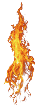 Abstract orange and yellow flame illustration, cut out - stock png. png
