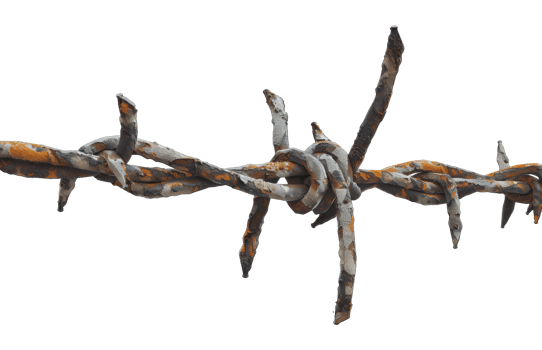 Close-up of rusty barbed wire png