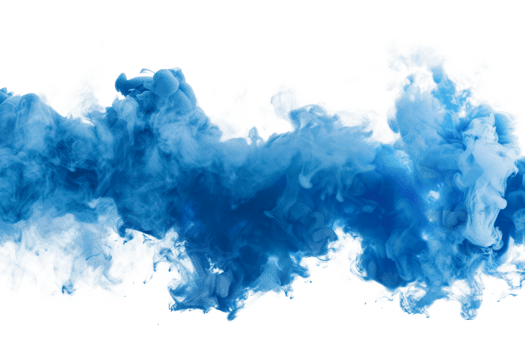 Blue ink cloud swirling in water png