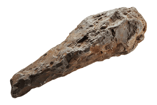 A detailed look at an iron meteorite, cut out - stock png. png