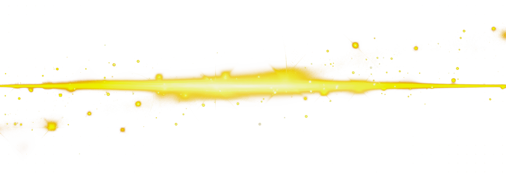 Horizontal yellow light streak transition overlay effect, cut out - stock png. png