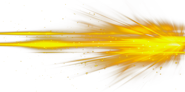 Yellow light transition overlay effect with glowing streaks, cut out - stock png. png