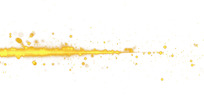 Glowing yellow light streak with pixelated overlay, cut out - stock png. png