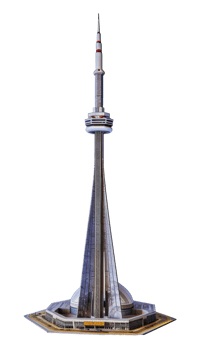 Detailed model of the cn tower in toronto, canada, cut out - stock png. png