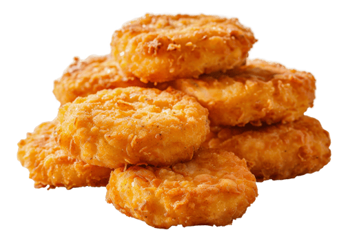 Crispy chicken nuggets, cut out - stock png. png