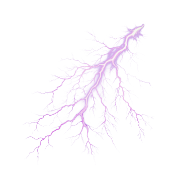 Purple lightning bolt, cut out - stock png. png