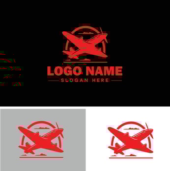 Plane logo icon for business app icon airplane travel tour air ticket logo template vector