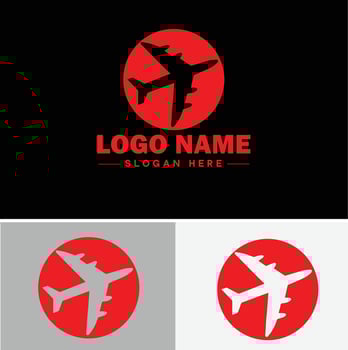 Plane logo icon for business app icon airplane travel tour air ticket logo template vector