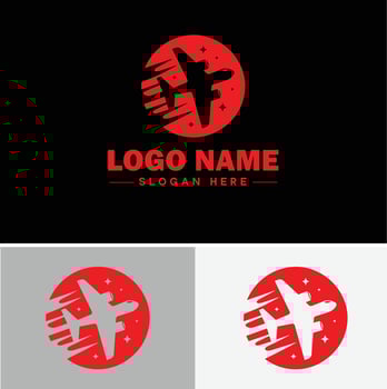Plane logo icon for business app icon airplane travel tour air ticket logo template vector