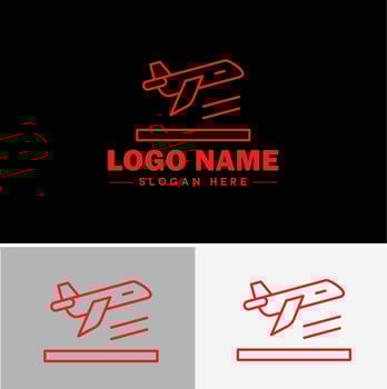 Plane logo icon for business app icon airplane travel tour air ticket logo template vector
