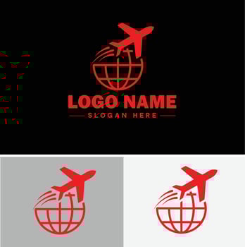 Plane logo icon for business app icon airplane travel tour air ticket logo template vector