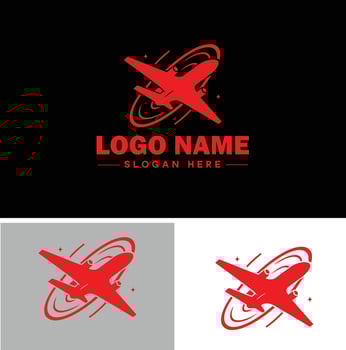 Plane logo icon for business app icon airplane travel tour air ticket logo template vector