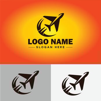 Plane logo icon for business app icon airplane travel tour air ticket logo template vector