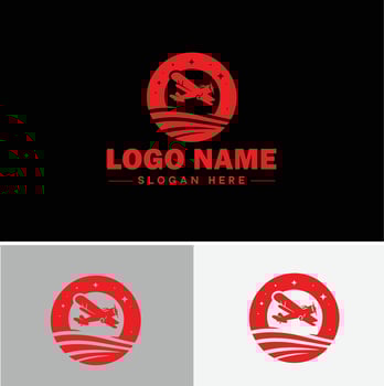 Plane logo icon for business app icon airplane travel tour air ticket logo template vector
