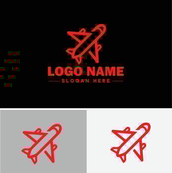 Plane logo icon for business app icon airplane travel tour air ticket logo template vector