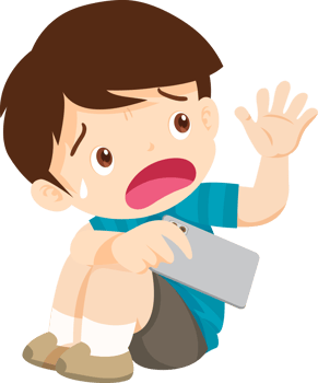 boy is afraid of being bullied because of his online gaming addiction png