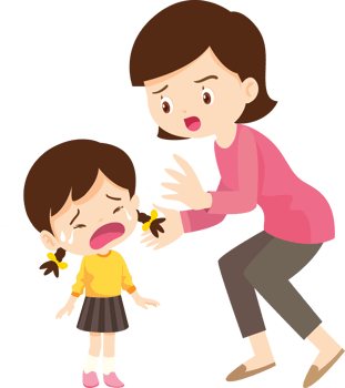 Comforting sad children with parent or teacher png