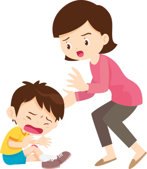 Comforting sad children with parent or teacher png