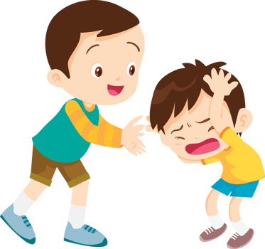 Comforting sad children with friend png