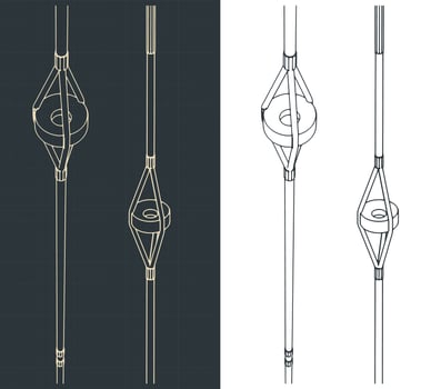 Peep sight of compound bow close up vector