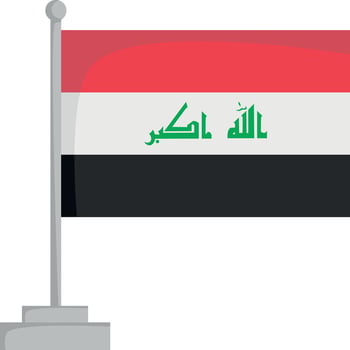 National flag of Iraq Illustration vector