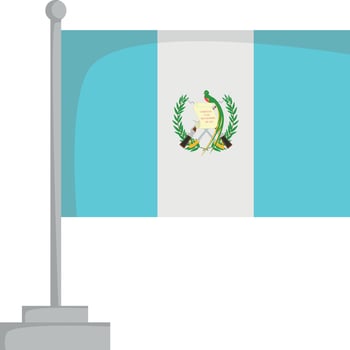 National flag of Guatemala Illustration vector