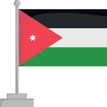 National flag of Jordan Illustration vector