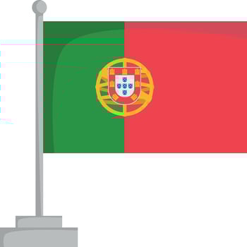 National flag of Portugal Illustration vector