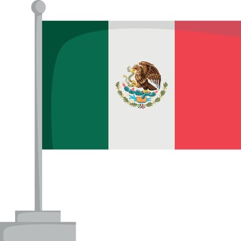 National flag of Mexico Illustration vector