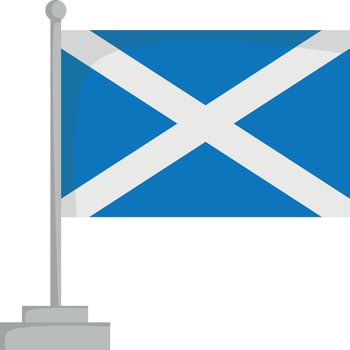 National flag of Scotland Illustration vector