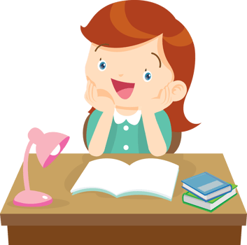Little girl with a big smile, proud of her schoolwork png