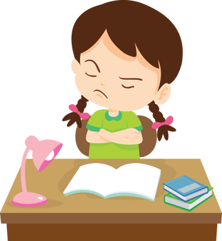 girl feels reluctant to participate in classroom activities png