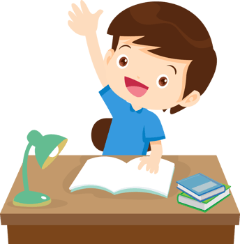 kid learning doing homework read and writing on desk png