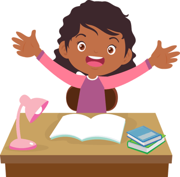 Cheerful kids studying together, sharing knowledge and ideas png