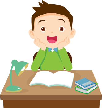 Excited boy flipping through a textbook, eager to explore knowledge png