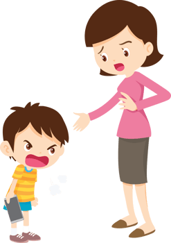 parent angry scold kid mobile phone addicted png