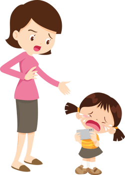 Parents struggling to break their child attachment to mobile screens png