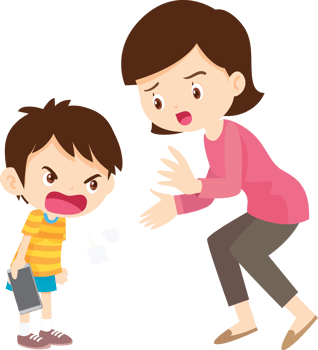 Kid throwing a tantrum after being denied access to online game png