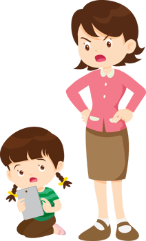 Parents seeking ways to reduce their child smartphone dependency png