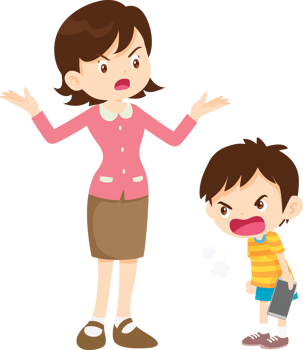 Child showing aggressive behavior when asked to put the phone away png