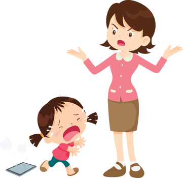 mother confiscating his daughter phone, leading to a heated argument png