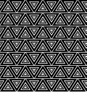 Texture in the form of a geometric pattern of black and white triangles vector