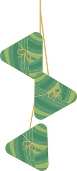 Traditional Zongzi Dumpling Food, Dragon Boat Festival Illustration Graphic Element vector