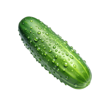 a cucumber is shown on a transparent background png